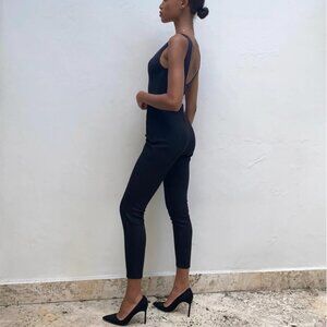 Babaton Black Skinny Vegan Suede Pants Size 8